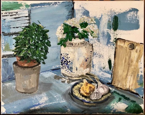 Painting "Still life in blue - 2020"
