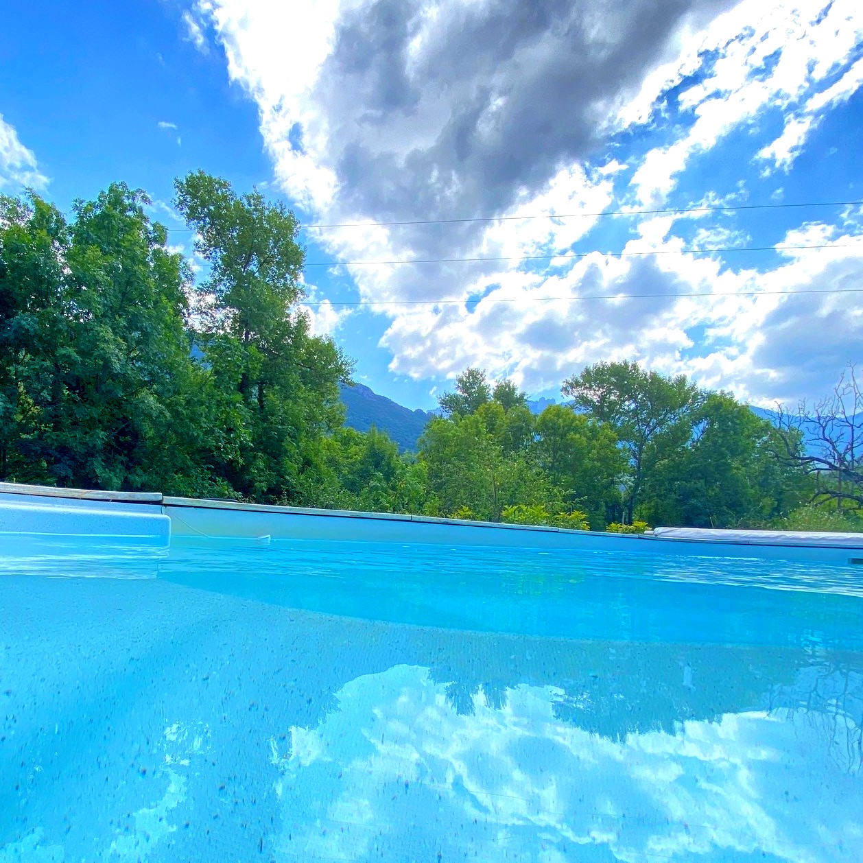 Private pool overlooking Les Trois Becs Private pool overlooking Les Trois Becs